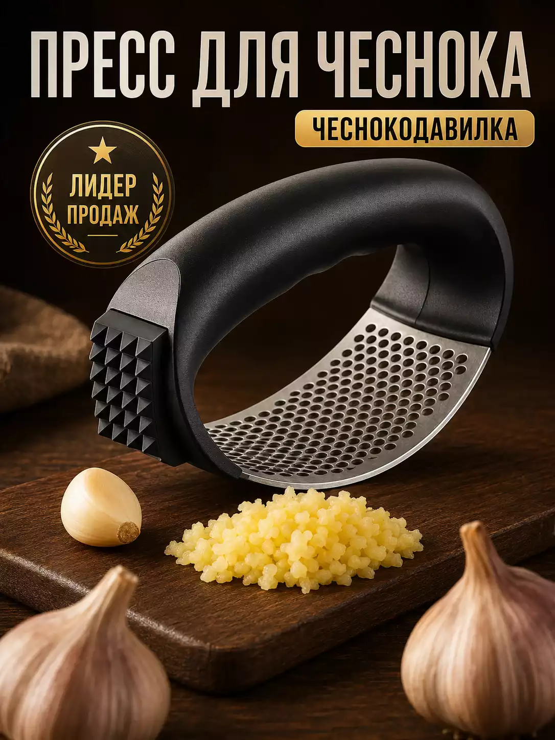 Сгенерированная инфографика для пресса для чеснока
