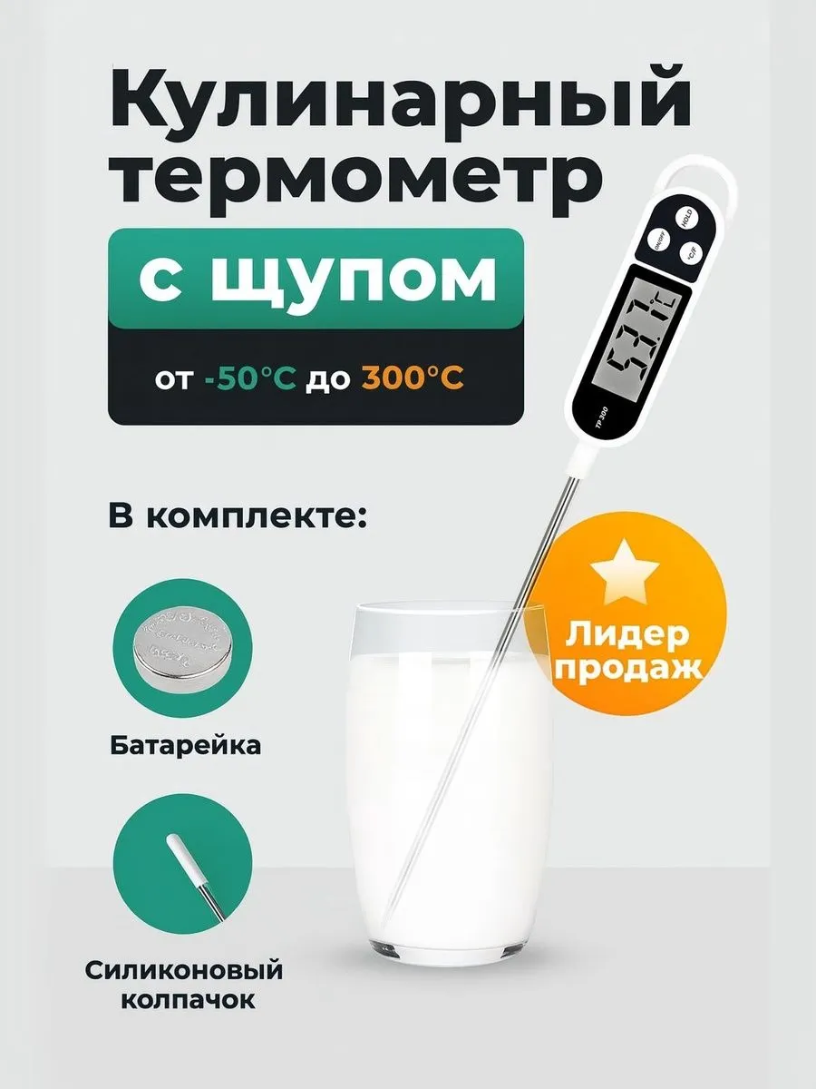 Сгенерированная инфографика для кулинарного термометра